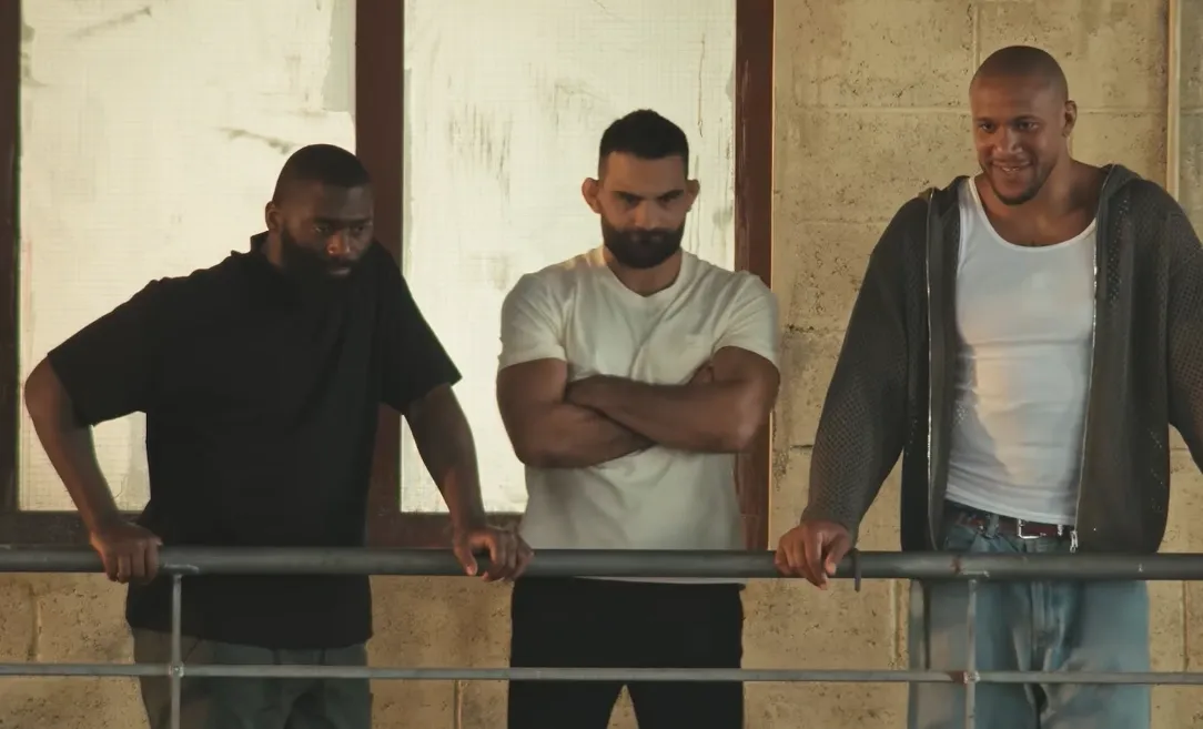 Ciryl Gane, BSD et Cédric Doumbè sont les 3 coachs de l'Arène. ©Netflix
