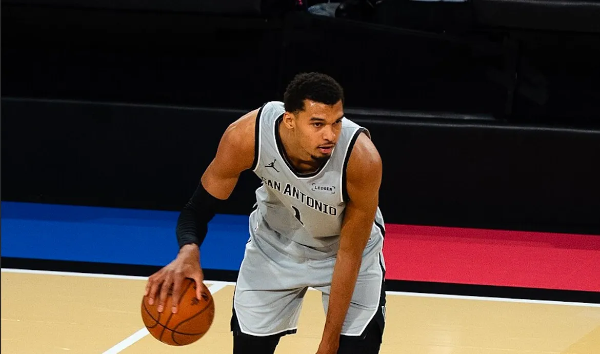 Victor Wembanyama, lors de sa saison DPOY 2026. CC Daiei Onoguchi SA